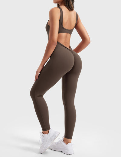 NovaFit™ | Gym Jumpsuit med V-Rygg